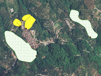 Elenco delle frane nella frazione Limpidi - Fonte dell'immagine: Geoportale nazionale Ministero dell'Ambiente e della Tutela del Territorio e del Mare